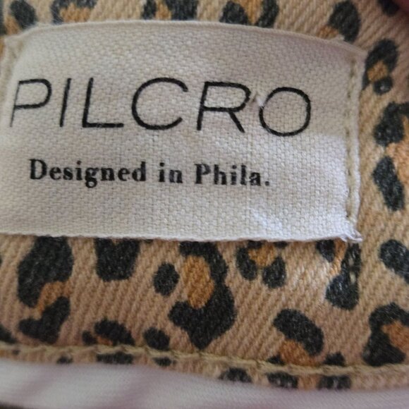 Anthropologie Pilcro The Wanderer Mid Rise Relax Leg Jeans Leopard Size 32 - Picture 12 of 14